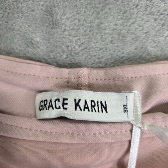 Womens Grace Karin Off Shoulder Pink Cape Dress Polyester Spandex Blend Size 3XL - Picture 3 of 8